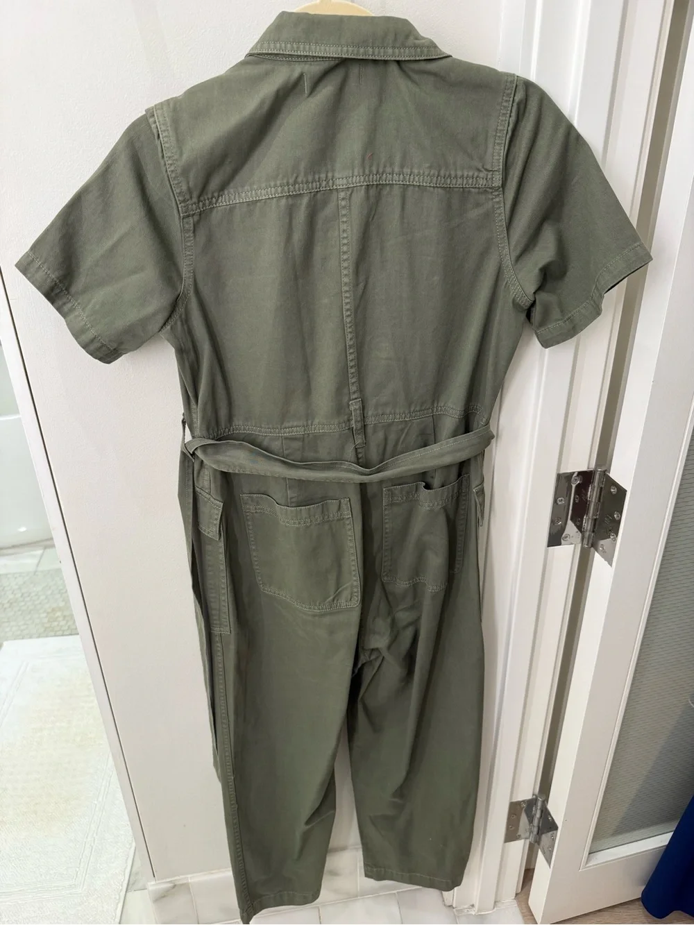 Madewell Olive Green Utility Belted Jumpsuit
